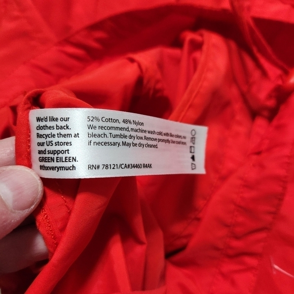 Eileen Fisher Red Anorak Jacket - Picture 6 of 11